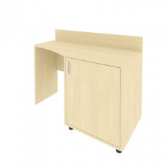 Стол узкий с тумбой и бортиком правый Рива LIGHT С-СТУ-120 Пр Клен