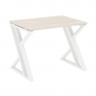 Стол рабочий Рива LOFT VR.L-SRZ-1.7 Металл белый Денвер светлый