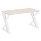 Стол рабочий Рива LOFT VR.L-SRZ-3.7 Металл белый Денвер светлый