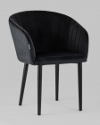 Стул с подлокотниками Stool Group Нейтон велюр Черный