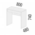 Туалетный стол Витра Кашемир 900.28 Дуб Кронберг/Кашемир