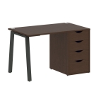 Стол письменный Рива HOME OFFICE VR.SP-3-118.1.A Венге Цаво/Антрацит металл