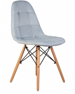 Стул обеденный DOBRIN DOBRIN BENNET Пудрово-голубой велюр HLR-15