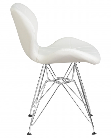 Стул обеденный DOBRIN DOBRIN BUTTERFLY CHROME Белый