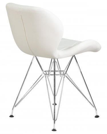 Стул обеденный DOBRIN DOBRIN BUTTERFLY CHROME Белый