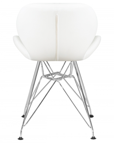 Стул обеденный DOBRIN DOBRIN BUTTERFLY CHROME Белый