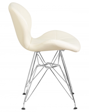Стул обеденный DOBRIN DOBRIN BUTTERFLY CHROME Кремовый