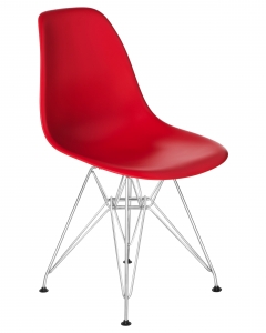 Стул обеденный DOBRIN DOBRIN DSR ножки хром Красный R-02