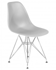 Стул обеденный DOBRIN DOBRIN DSR ножки хром Светло-серый GR-01