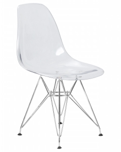 Стул обеденный DOBRIN DOBRIN DSR CASPER ножки хром Прозрачный