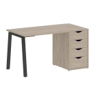 Стол письменный Рива HOME OFFICE VR.SP-3-138.1.A Дуб Аттик/Антрацит металл