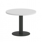 Стол журнальный круглый Рива HOME OFFICE VR.SP-5-60.1G Белый/Антрацит металл