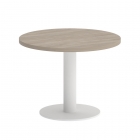 Стол журнальный круглый Рива HOME OFFICE VR.SP-5-60.1G Дуб Аттик/Белый металл
