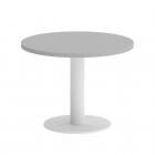 Стол журнальный круглый Рива HOME OFFICE VR.SP-5-60.1G Серый/Белый металл