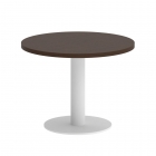 Стол журнальный круглый Рива HOME OFFICE VR.SP-5-60.1G Венге Цаво/Белый металл