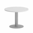 Стол журнальный круглый Рива HOME OFFICE VR.SP-5-60.1G Белый Бриллиант/Серый металл
