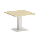 Стол журнальный квадратный Рива HOME OFFICE VR.SP-5-60.2G Акация Лорка/Белый металл