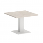 Стол журнальный квадратный Рива HOME OFFICE VR.SP-5-60.2G Белый/Белый металл