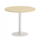 Стол журнальный круглый Рива HOME OFFICE VR.SP-5-90.1 Клен/Белый металл