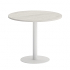 Стол журнальный круглый Рива HOME OFFICE VR.SP-5-90.1 Дуб Наварра/Белый металл