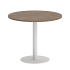 Стол журнальный круглый Рива HOME OFFICE VR.SP-5-90.1 Металлик/Белый металл