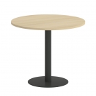 Стол журнальный круглый Рива HOME OFFICE VR.SP-5-90.1 Белый/Серый металл