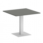 Стол журнальный квадратный Рива HOME OFFICE VR.SP-5-90.2 Металлик/Белый металл