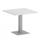 Стол журнальный квадратный Рива HOME OFFICE VR.SP-5-90.2 Белый Бриллиант/Серый металл