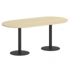 Стол овальный Рива HOME OFFICE VR.SP-5-180.1 Клен/Антрацит металл