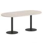 Стол овальный Рива HOME OFFICE VR.SP-5-180.1 Денвер Светлый/Антрацит металл