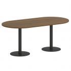 Стол овальный Рива HOME OFFICE VR.SP-5-180.1 Орех Гварнери/Антрацит металл