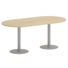 Стол овальный Рива HOME OFFICE VR.SP-5-180.1 Акация Лорка/Серый металл