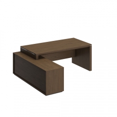 Стол руководителя левый на опорной тумбе Unitex VELAR ВЛ 136 ДТ Дуб табачный