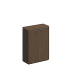 Шкаф для документов средний со стеклянными дверями Unitex VELAR ВЛ 312 ДТ Дуб табачный