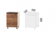 Напольный шкаф лев/прав Витра Дакота 103.43