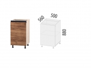 Напольный шкаф лев/прав Витра Дакота 103.61