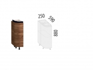 Напольный шкаф торцевой лев Витра Дакота 103.65