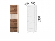 Пенал кухонный лев/прав Витра Дакота 103.76