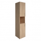 Стеллаж книжный закрытый с нишей без топа Рива YALTA LT-SU 1.5R Снежная Патина