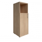 Шкаф книжный средний полуоткрытый без топа Рива YALTA LT-SU 2.1R Снежная Патина