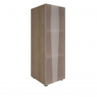 Шкаф книжный средний со стеклом без топа Рива YALTA LT-SU 2.4L Снежная Патина