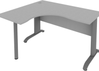 Стол криволинейный левый Рива Riva ПЛ.СА-3 Л Серый