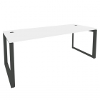 Стол рабочий руководителя на О-образном м/к ONIX Рива O.MO-SRR-6.8 Белый Бриллиант/Антрацит