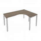 Стол письменный Рива METAL SYSTEM Б.СА-4 Пр Вяз/Серый