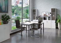 Рабочее место для руководителя Рива SLIM SYSTEM РМ2 Белый-Антрацит