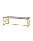Журнальный стол Stool Group БРУКЛИН 120x60 Золото стекло smoke