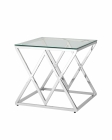 Журнальный стол Stool Group ИНСИГНИЯ 55x55 Серебро