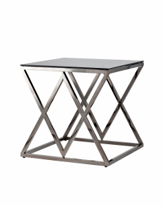 Журнальный стол Stool Group ИНСИГНИЯ 55x55 Темный хром стекло smoke