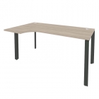 Стол эргономичный левый на П-образном м/к Рива ONIX O.MP-SA-1L Дуб Аттик/Антрацит