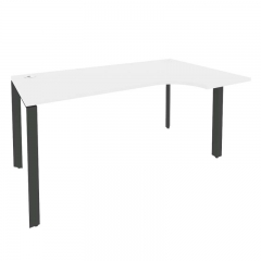 Стол эргономичный правый на П-образном м/к Рива ONIX O.MP-SA-1R Белый Бриллиант/Антрацит